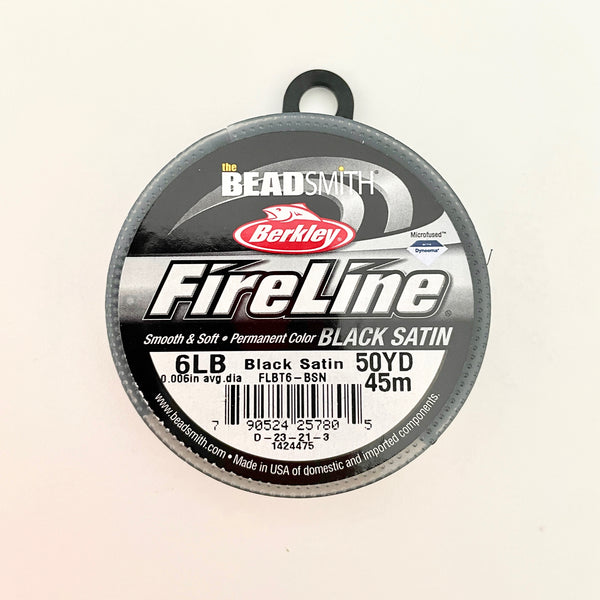 Berkley Fireline 4lb Beading Thread Black Satin .005 IN/.12mm Dia