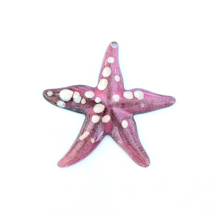 large starfish enamel charm