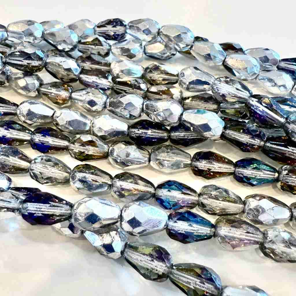 Faceted Drop Bead Heliotrope half-coat