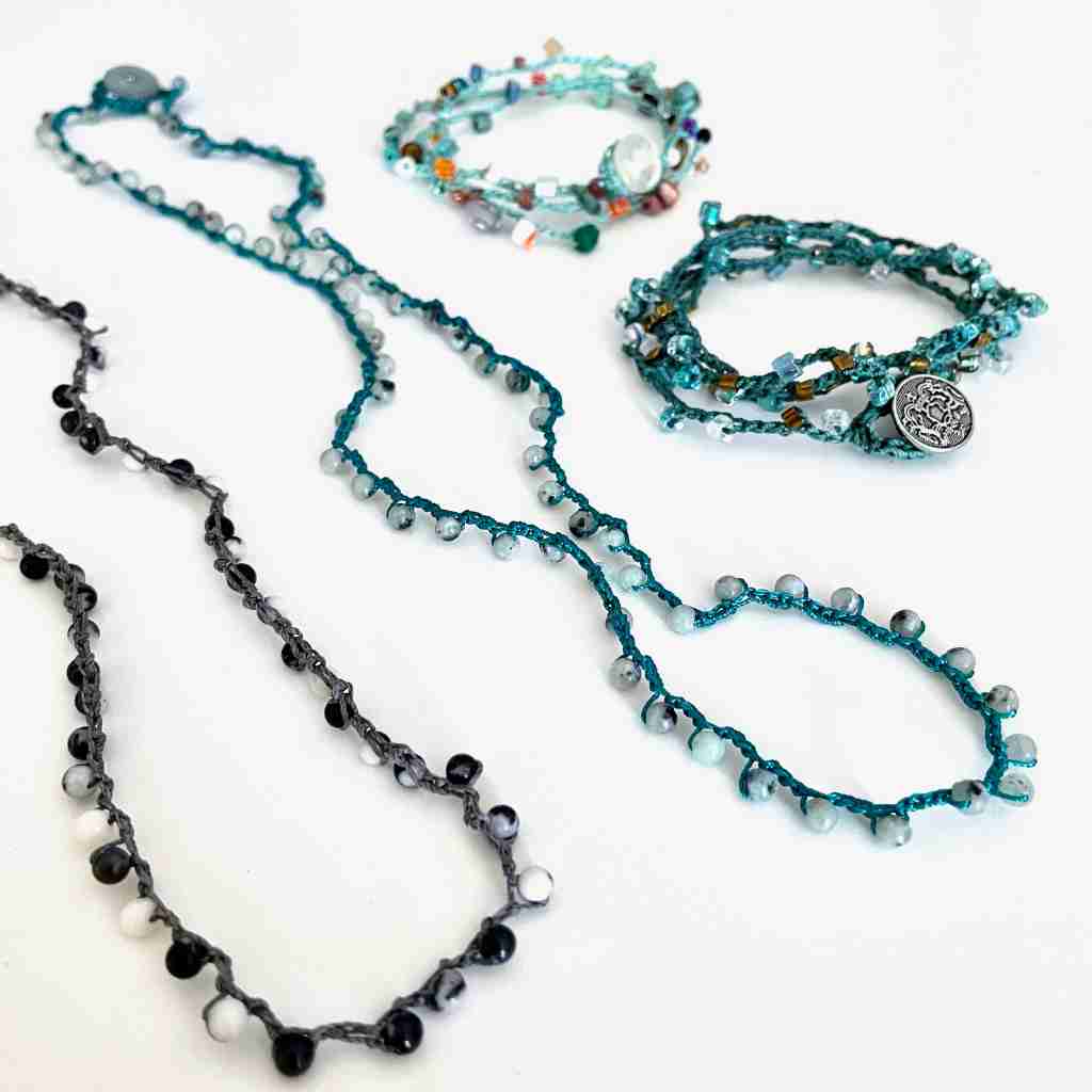 How to Crochet a necklace with beads Class - Island Cove Beads
