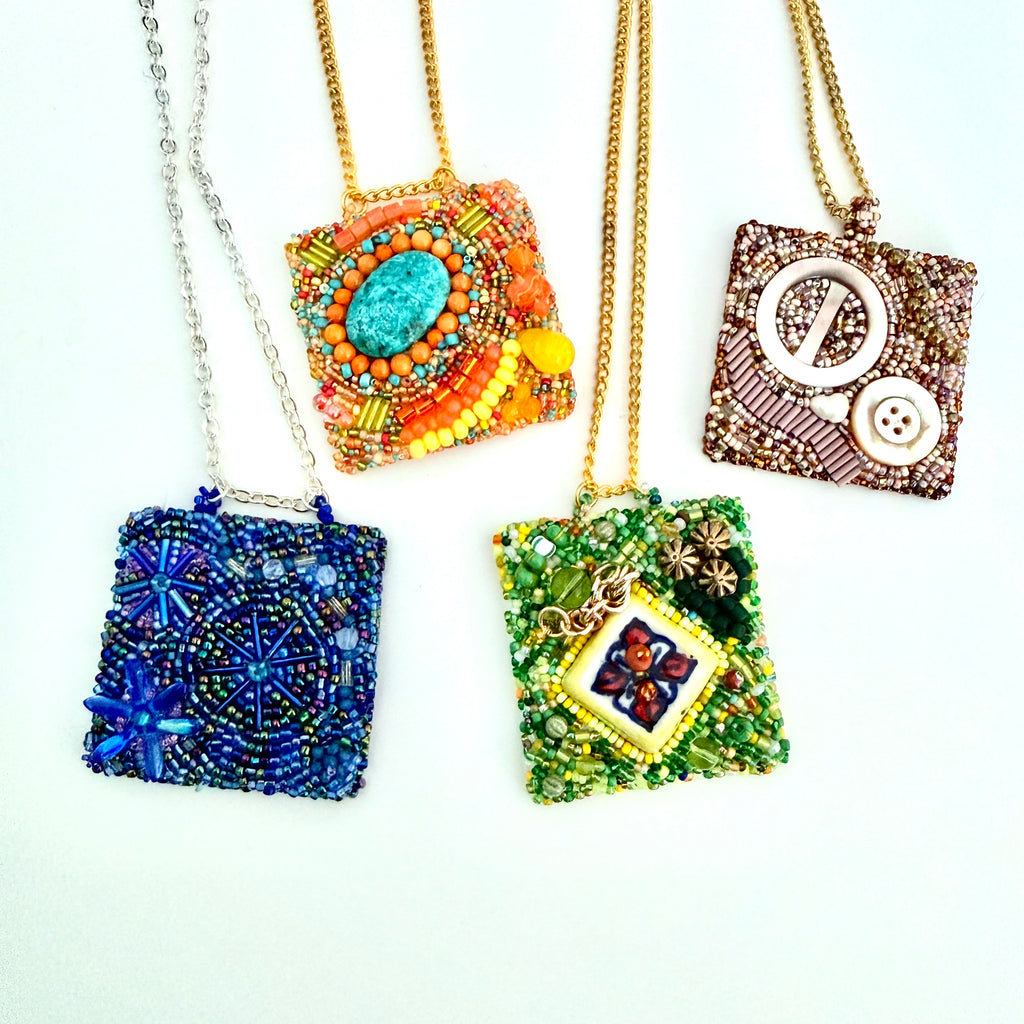 Freeform Bead Embroidered Squares Class