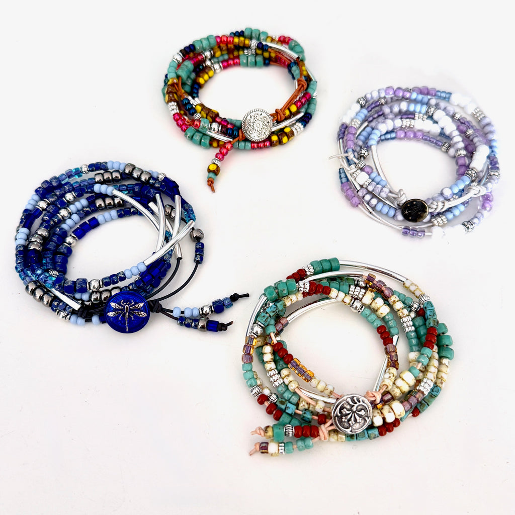 Boho Leather Wrap Bracelet or Necklace Class