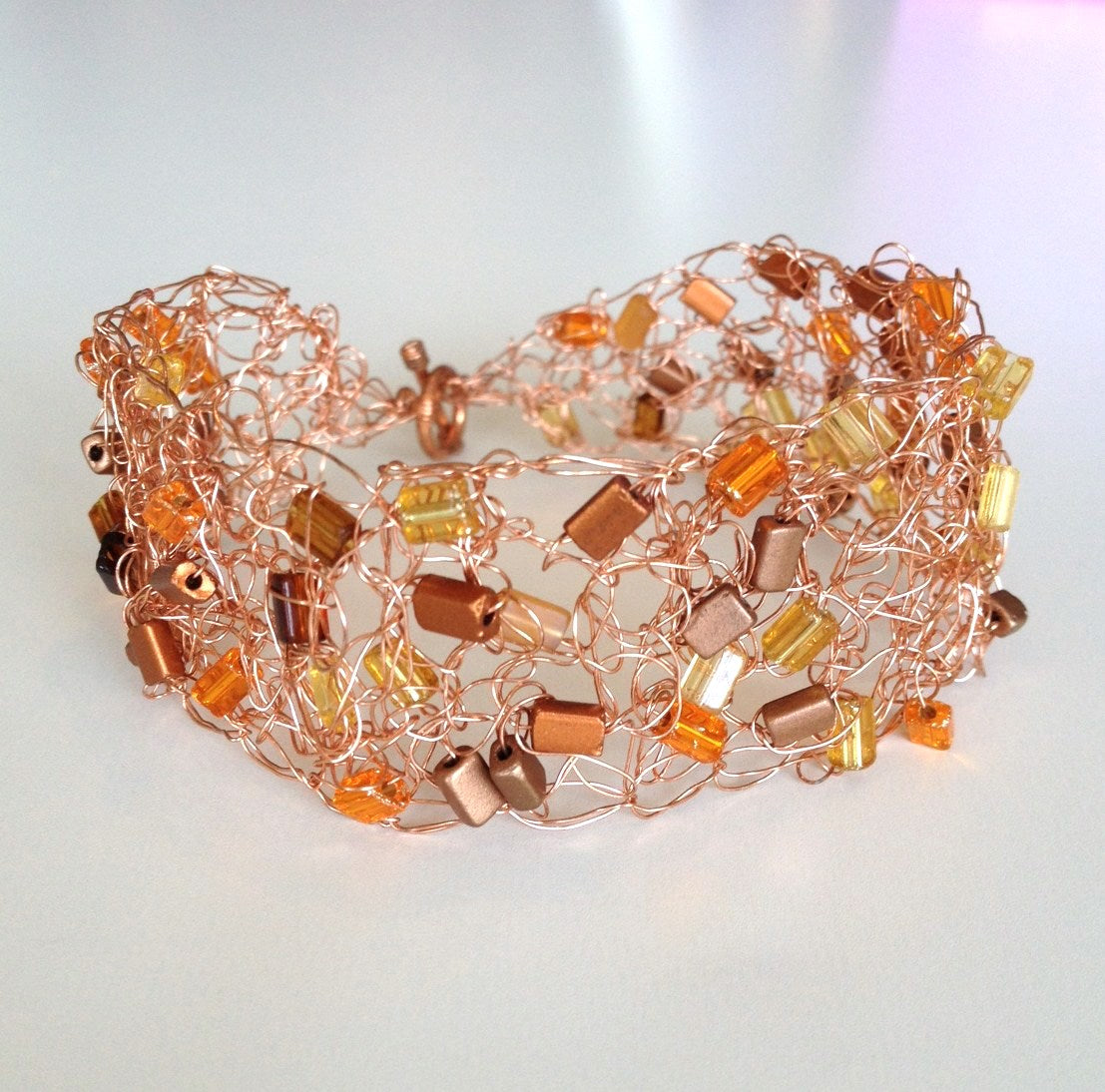 Wire Crochet Cuff Bracelet Class - Island Cove Beads & Gallery