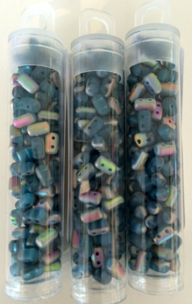 Rulla beads - Aqua Vitrail Matte