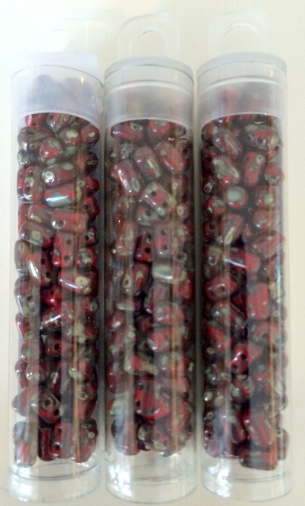 Rulla beads - Opaque Red Picasso