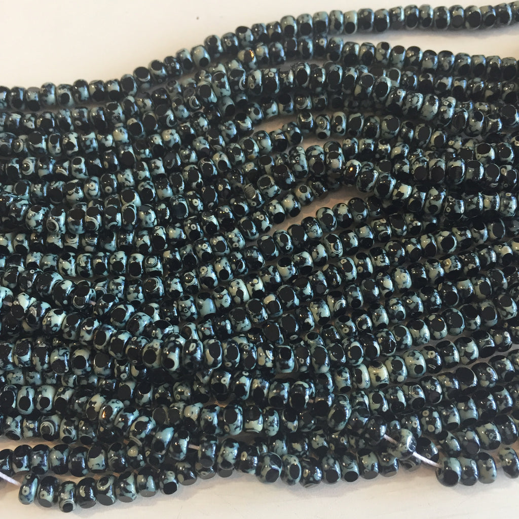 3-cut black picasso seed beads