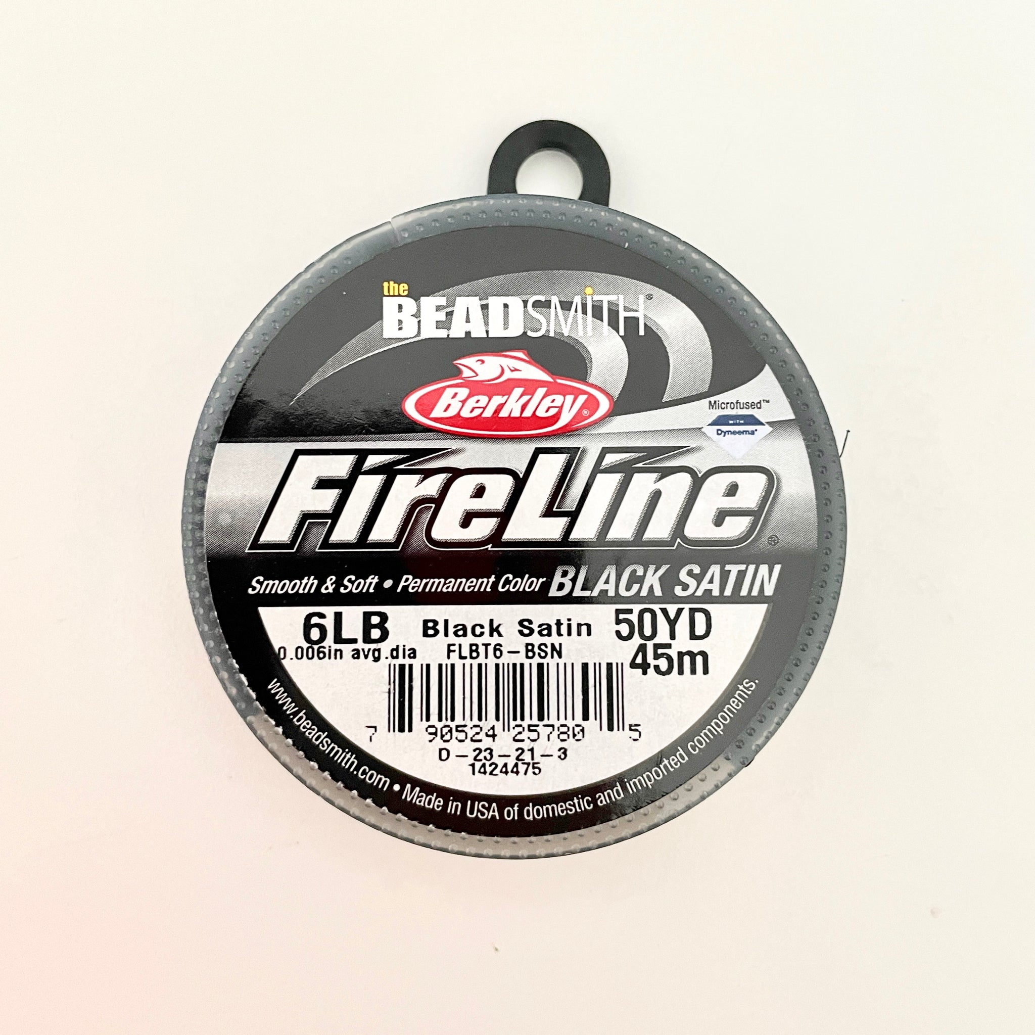 Fireline Black Satin 4Lb Beading Thread 15 yard Spool