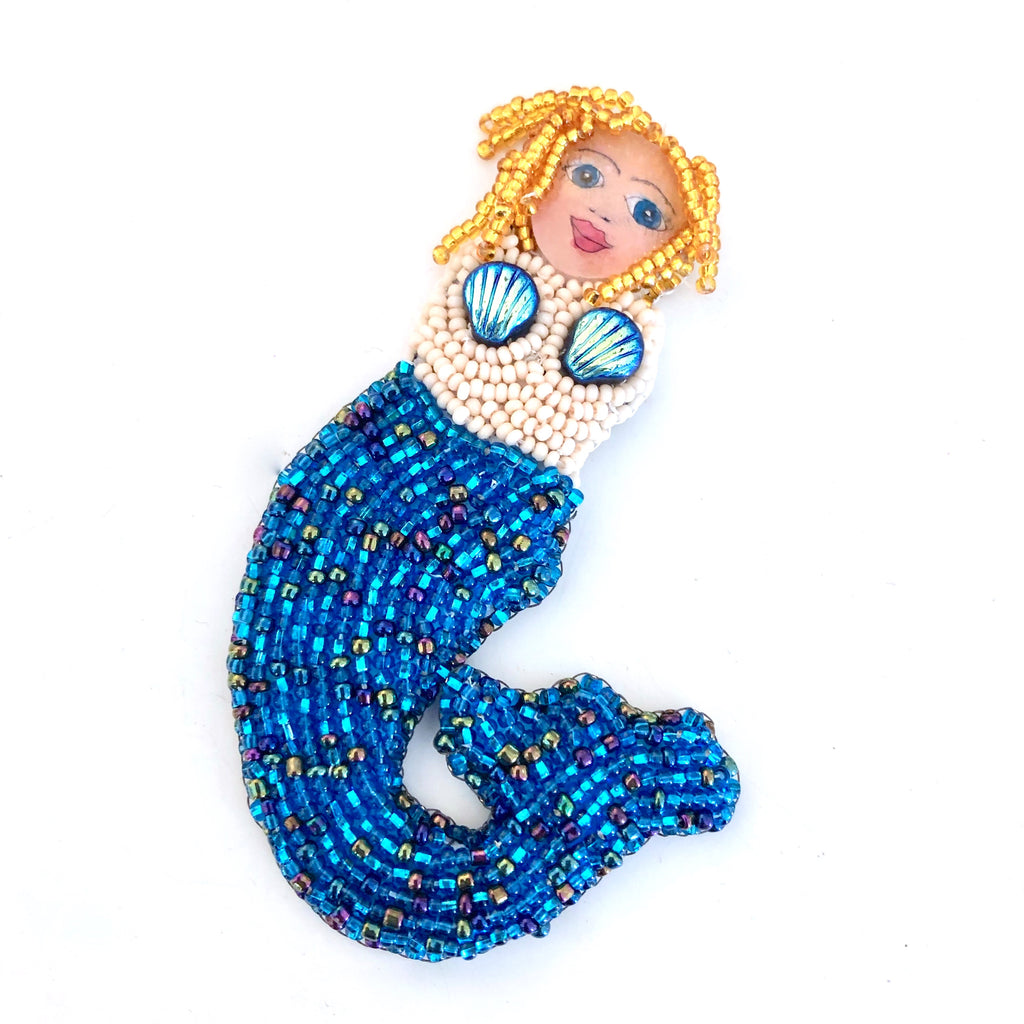 Mia the Mermaid Beaded Embroidery Kit