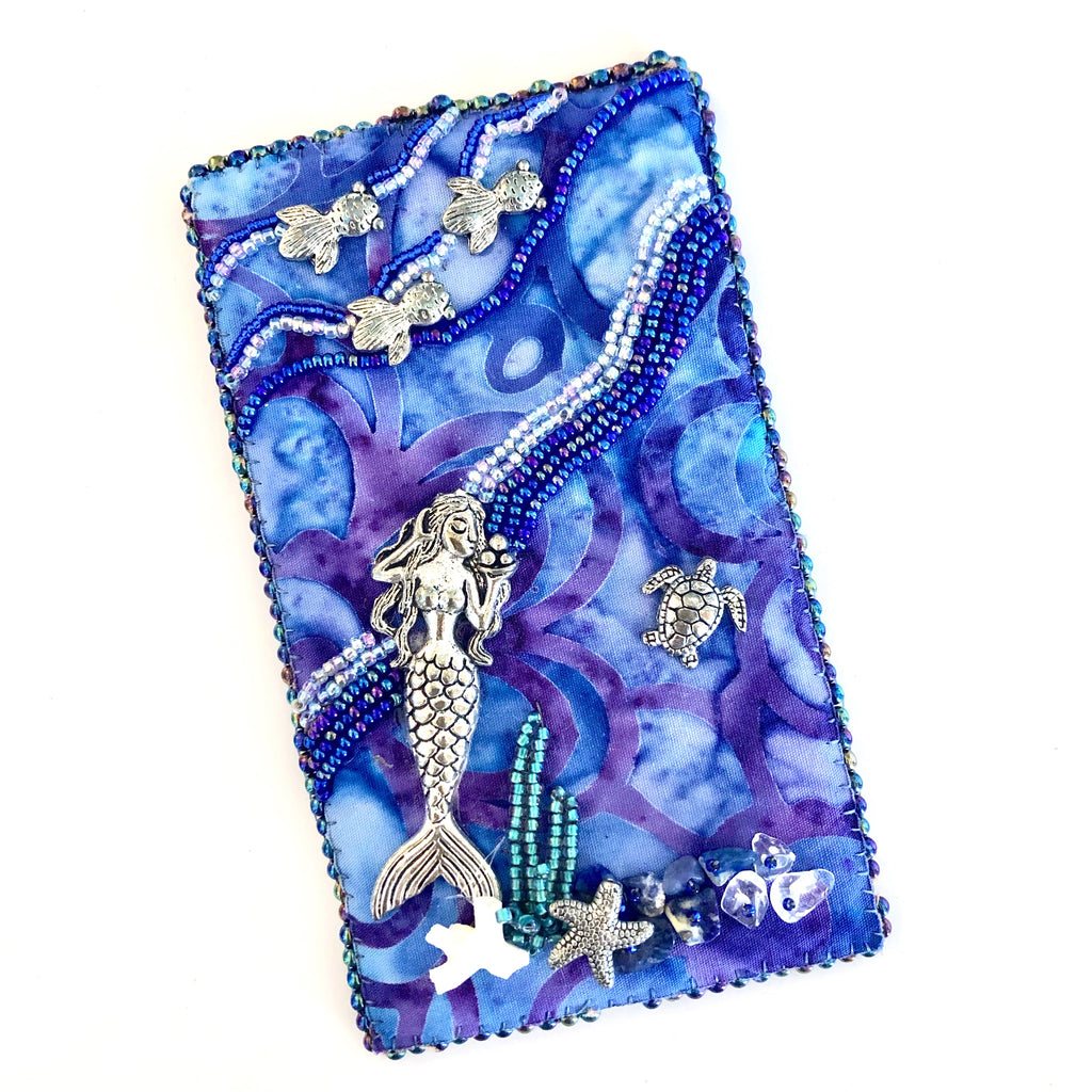 Freeform Bead Embroidered Mermaid Scene Kit