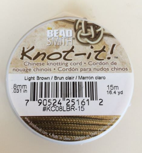 spool of chinese knotting cord light brown