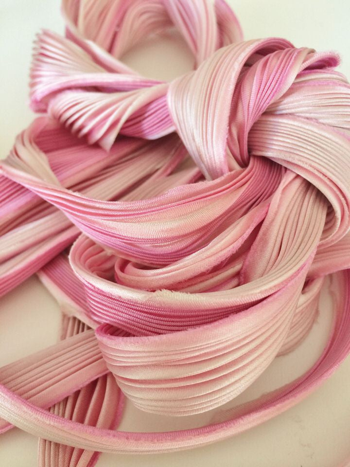 Shibori Silk ribbon – Pretty in Pink