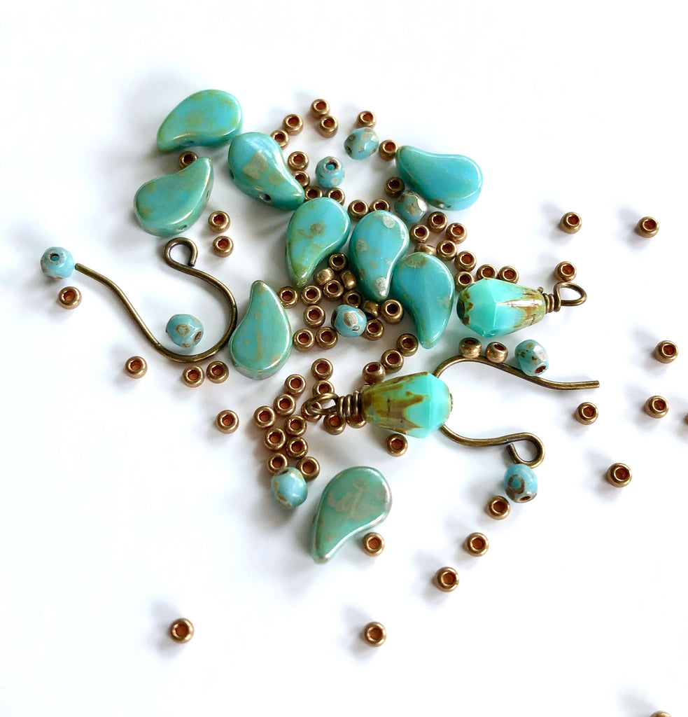 Arabesque Earrings Kit - Turquoise Vintage