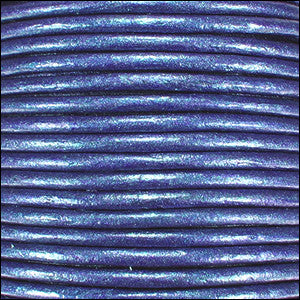 Leather Cord - 1.5mm - blue metallic