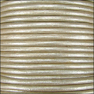 1.5mm leather cord cement metallic