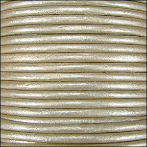 Leather Cord - 1.5mm - cement metallic