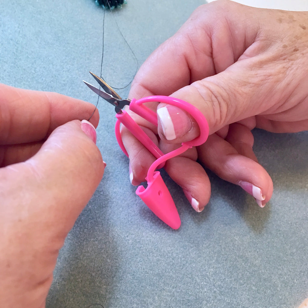 pink super snips mini scissors cutting fireline