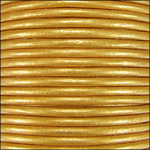 Leather Cord - 1.5mm - gold metallic - Island Cove Beads & Gallery